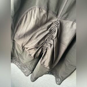 Women’s Black Slip Dress with Lace Trim